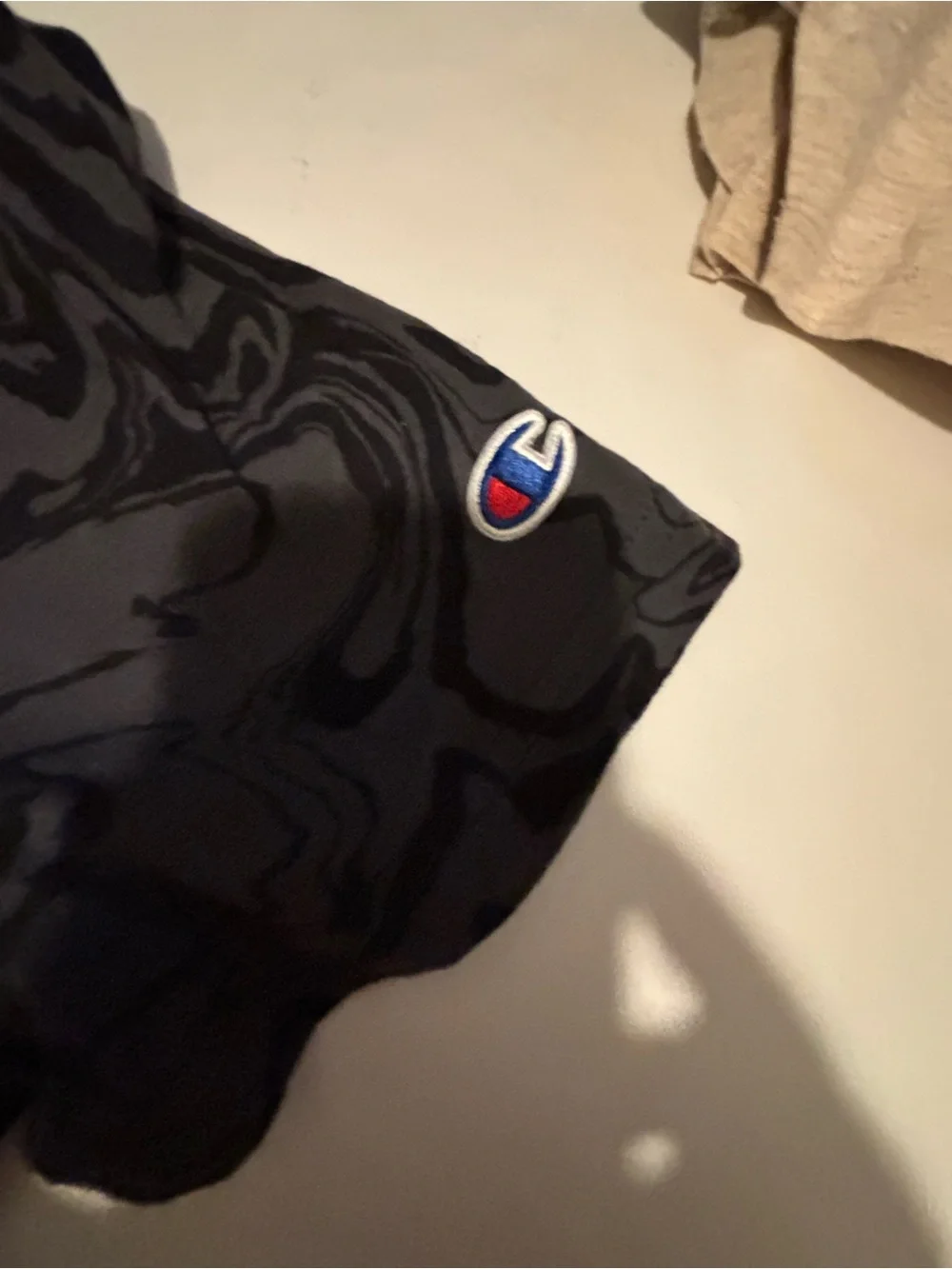 Champion Black Marbled Short Sleeve Graphic Tee - Picture 3 of 3